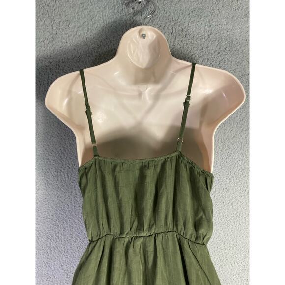 Women's Green Wrap Cami Midi Dress One Size Casual‎ - Picture 10 of 10